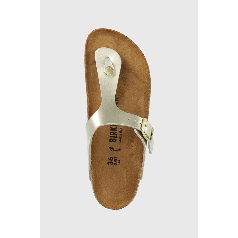 Dětské žabky Birkenstock zlatá barva