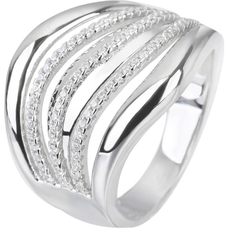 Stříbrný prsten ELEGANTNÍ VLNKY