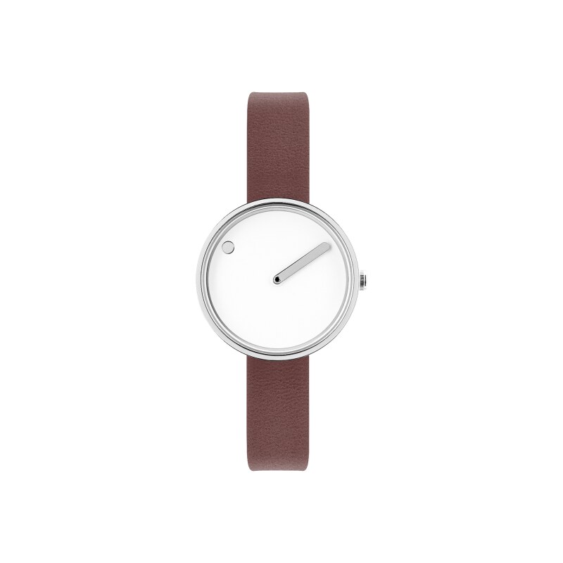 PICTO WHITE DIAL / BROWN ROSE LEATHER STRAP 43363-6412S