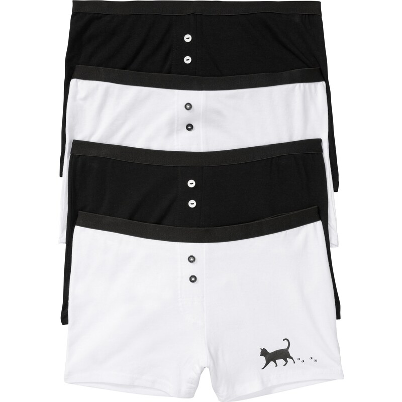 bonprix Dámské boxerky (4 ks v balení) černá Žena 76566726