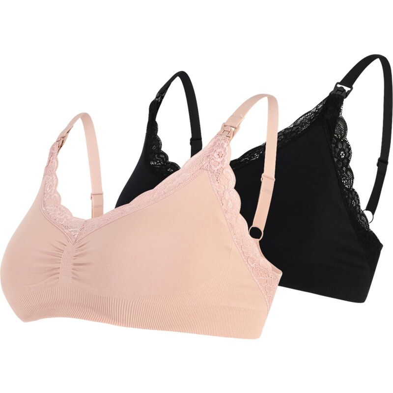 Lindex Maternity Kojící podprsenka béžová / černá 92911751