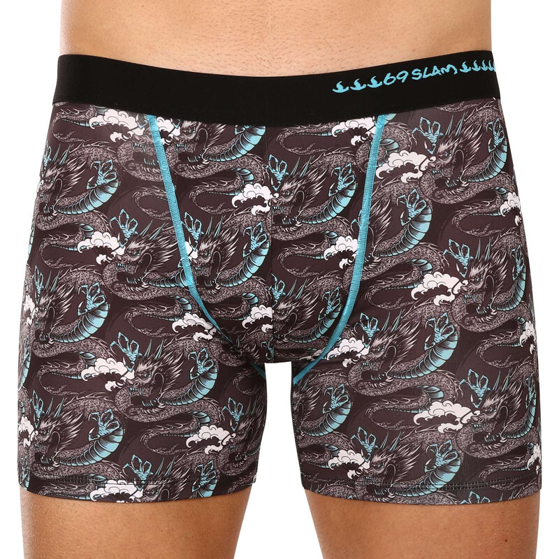 Pánské boxerky 69SLAM fit moon dragon blue (MBYMNB-PO)