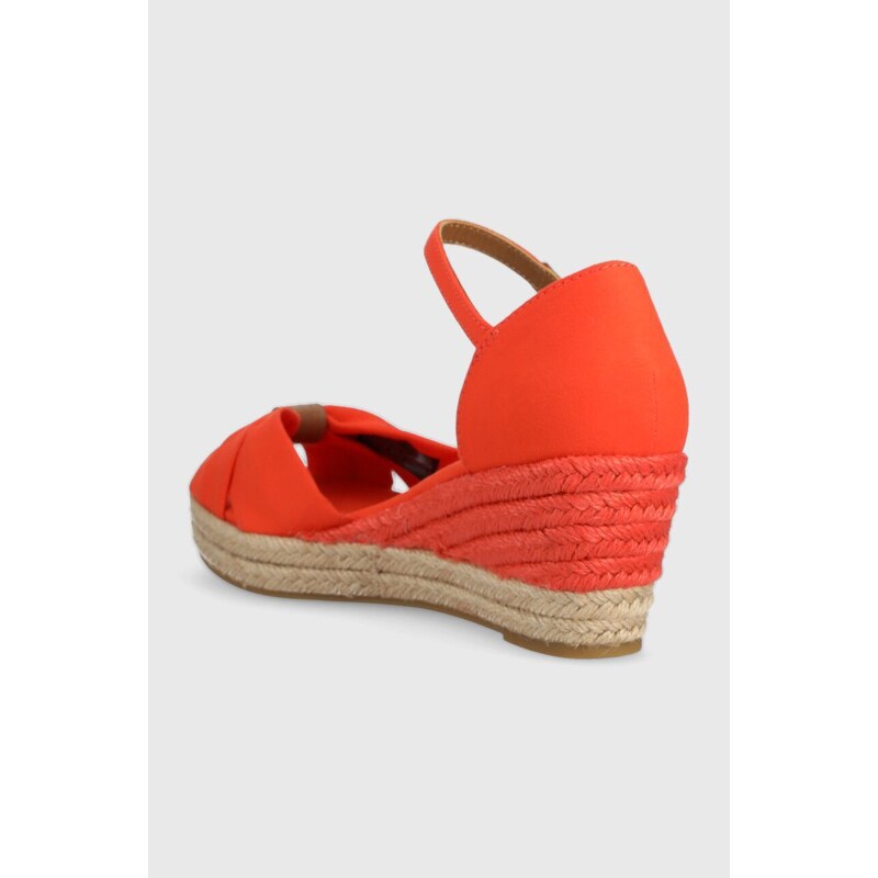 Sandály Tommy Hilfiger BASIC OPENED TOE MID WEDGE oranžová barva, FW0FW04785