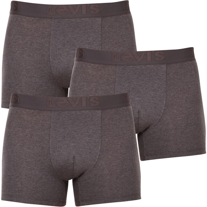 3PACK pánské boxerky Levis šedé (905045001 007)