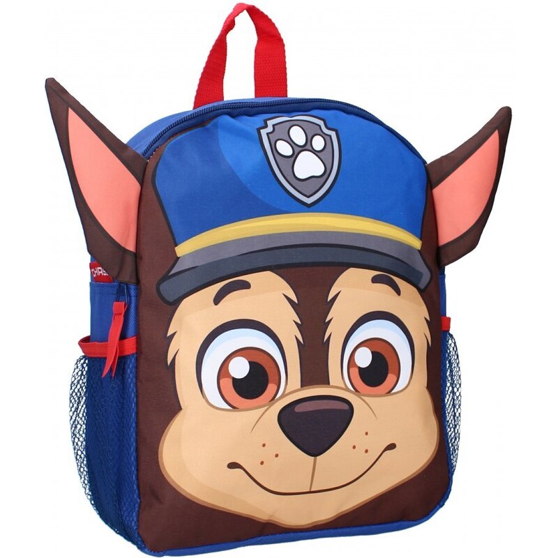 Vadobag Dětský / chlapecký předškolní batůžek Tlapková patrola - Paw Patrol - motiv Chase s ušima