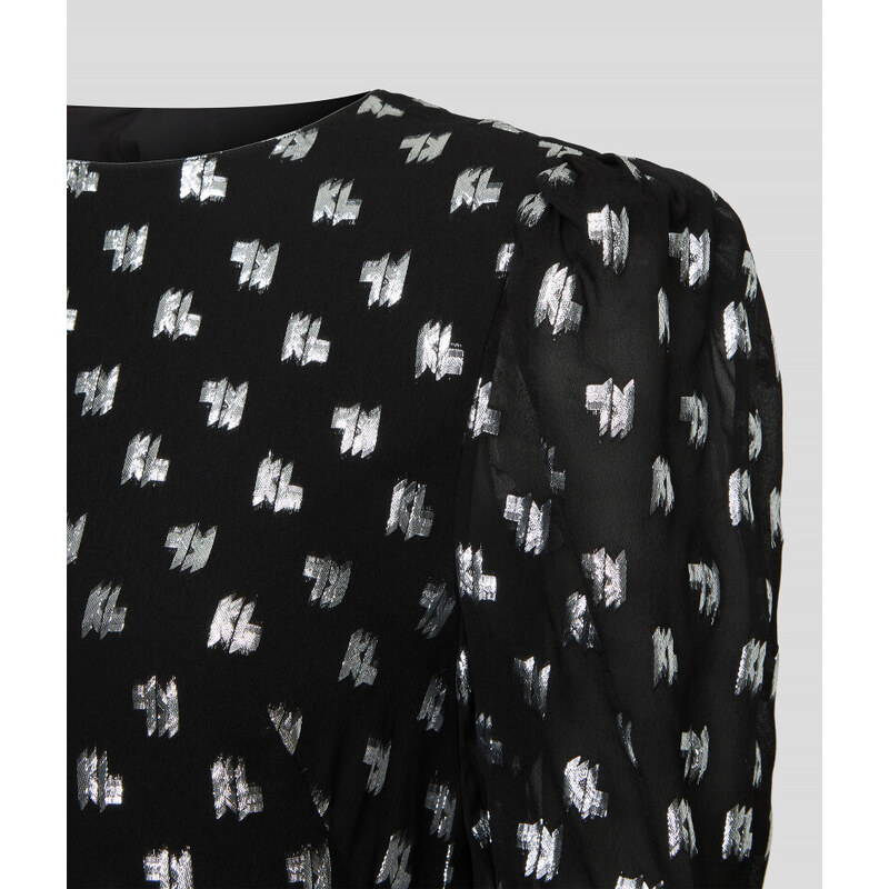 KOŠILE KARL LAGERFELD METALLIC MONOGRAM BLOUSE