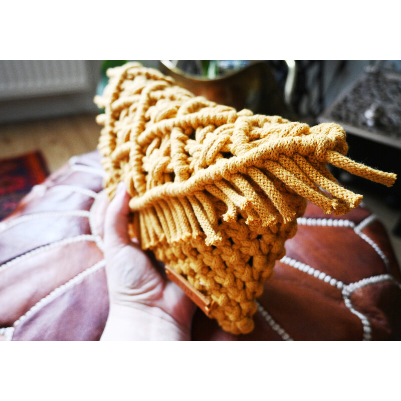 My Home Style Psaníčko MACRAMÉ - hořčicová