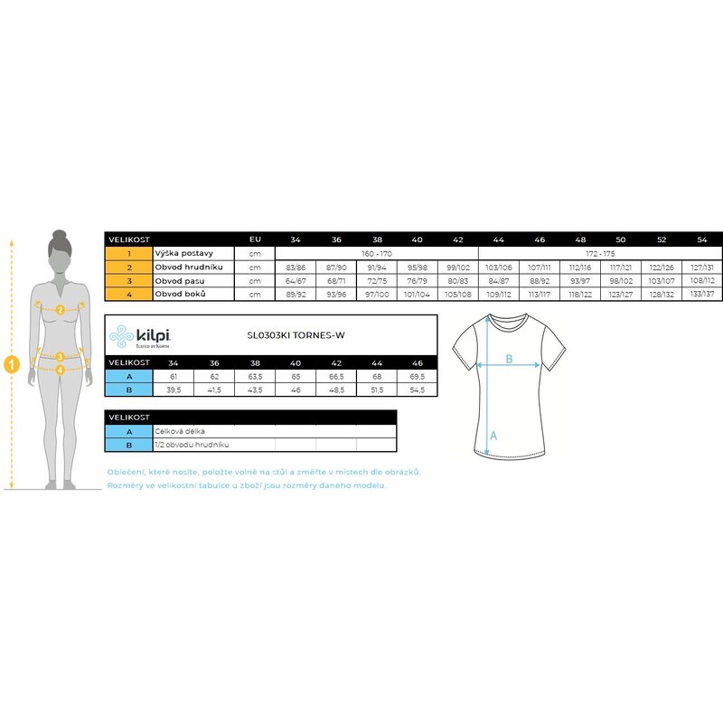 Dámské tričko s krátkým rukávem Kilpi TORNES-W