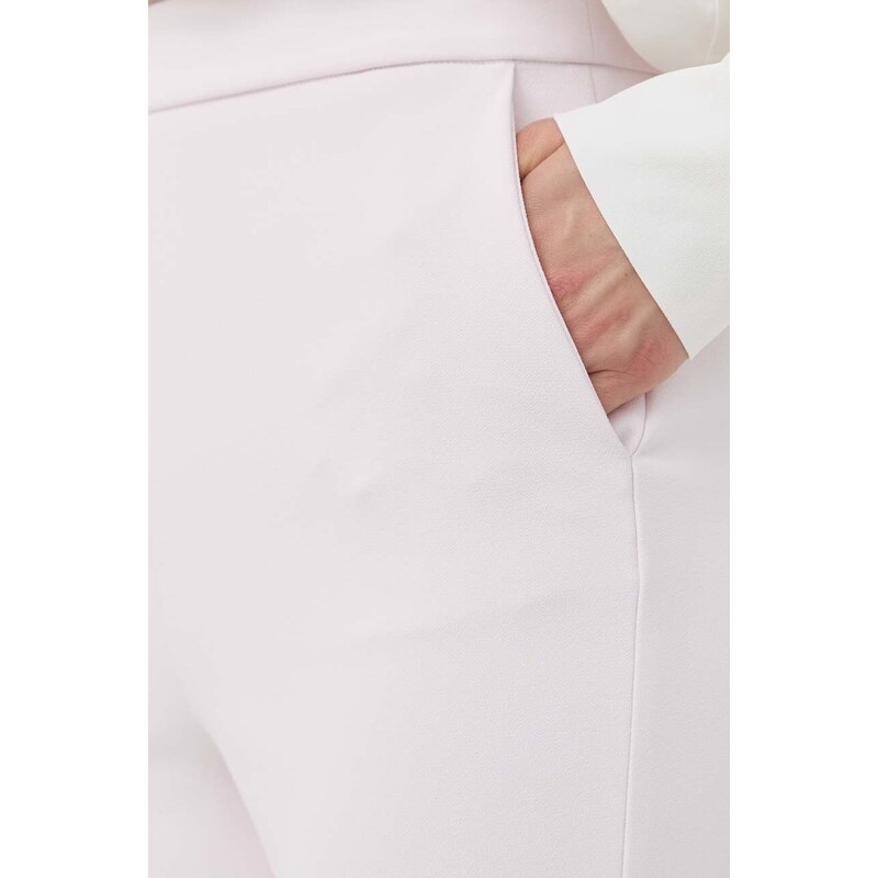 Kalhoty Pinko dámské, růžová barva, fason cargo, high waist, 100137.A0HC