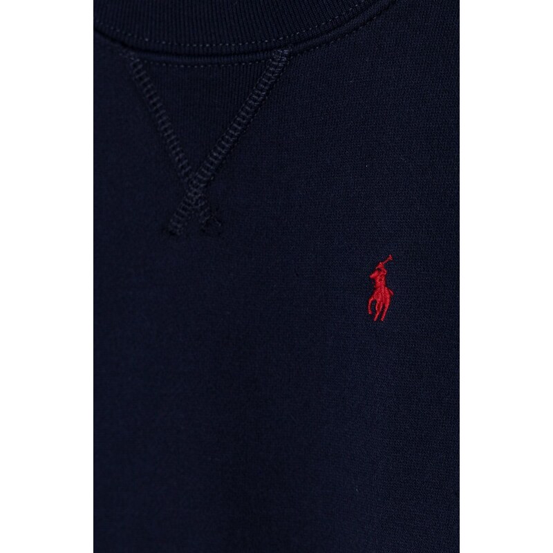 Dětská mikina Polo Ralph Lauren tmavomodrá barva, hladká