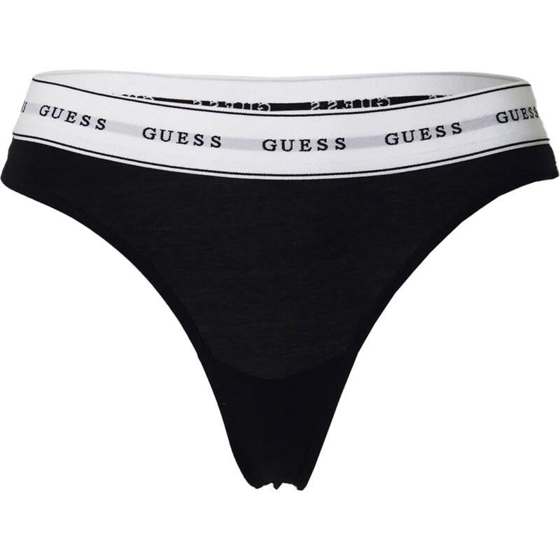 GUESS Tanga černá / bílá