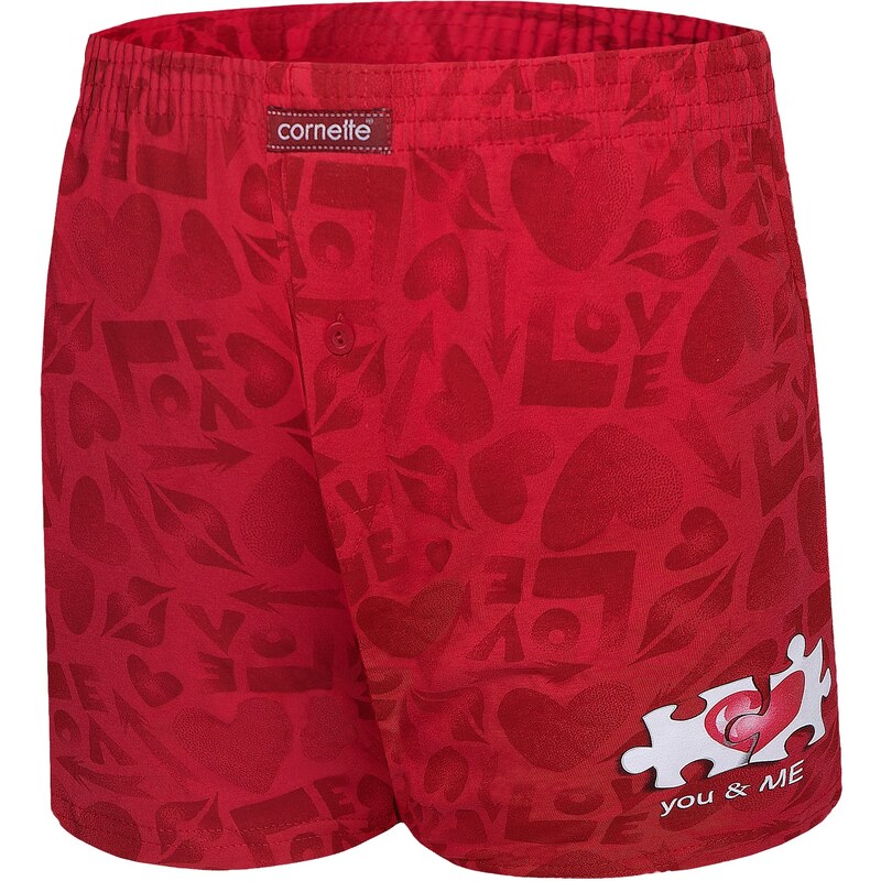 Cornette You & Me 2 Boxerky 015/09 Red Red