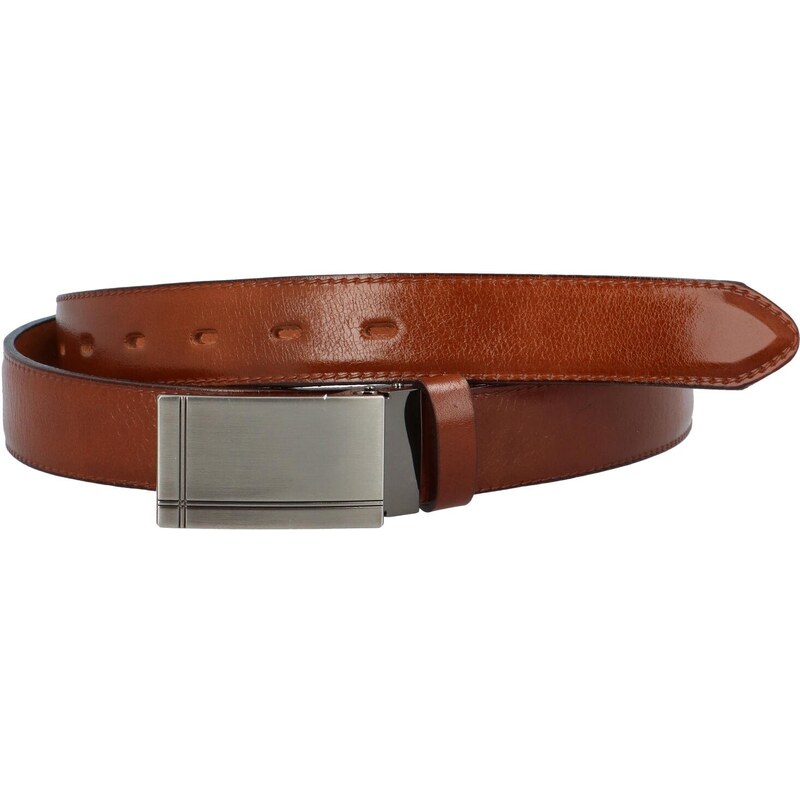 Penny Belts Pánský kožený opasek oblekový koňakový - PB Asher