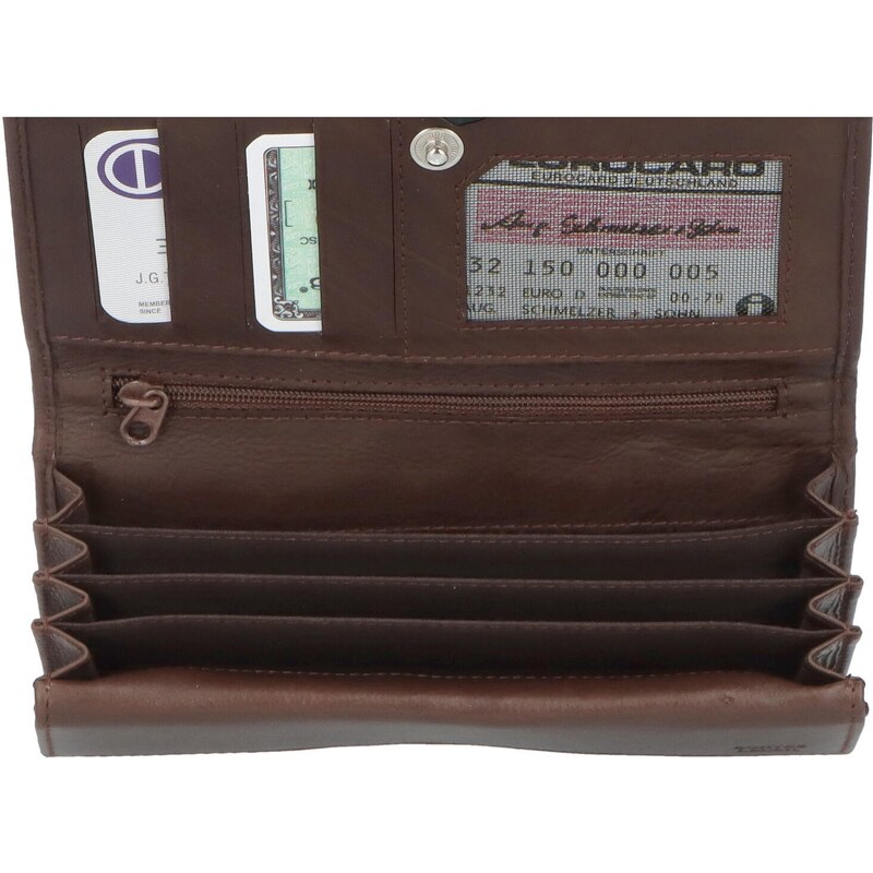 Delami Klasická dámská kožená peněženka Claudia, hnědá