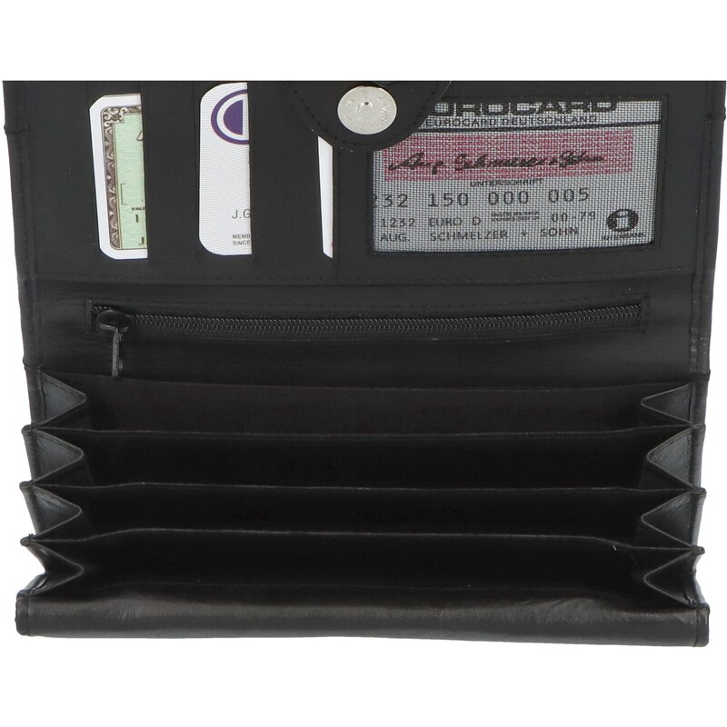 Dámská kožená peněženka černá - Delami Gislinde černá