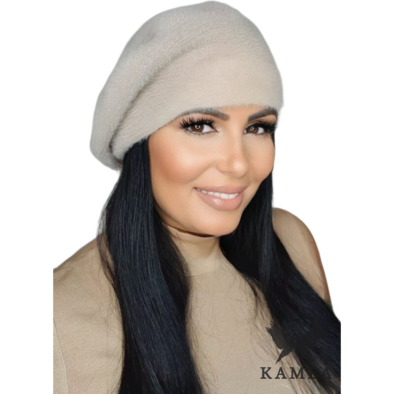 Dámský baret Kamea Kamea_Beret_K.22.004.04_Dark_Beige