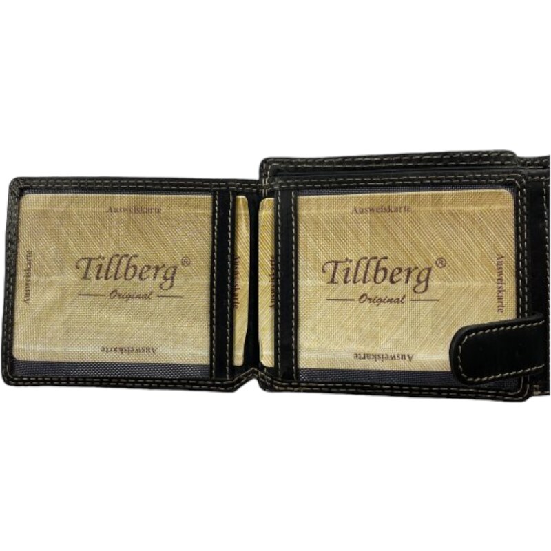Tillberg Kožená peněženka s indiánem černá 3914