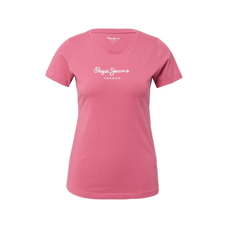 Pepe Jeans Tričko NEW VIRGINIA růže / bílá