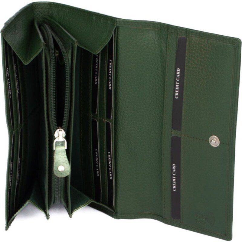 Leonardo Verrelli Stylová dámská peněženka zelená