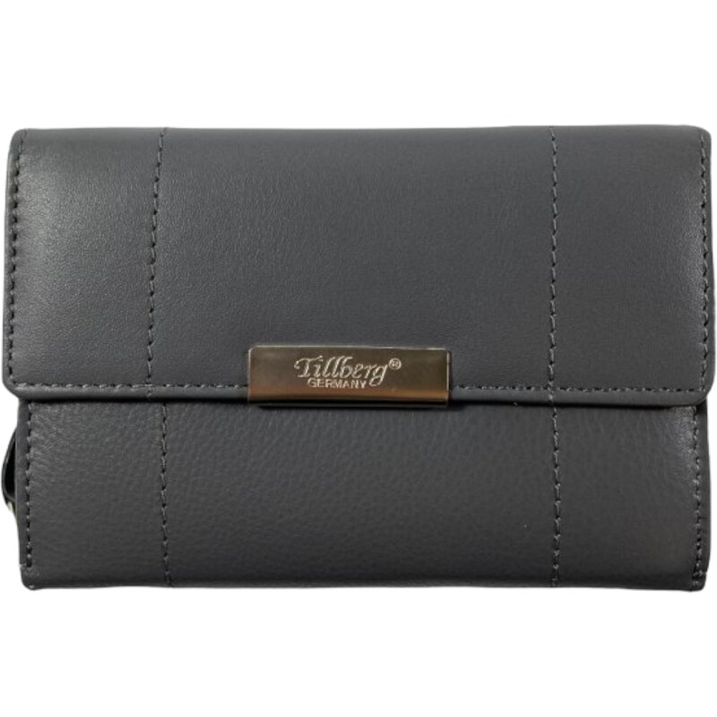 Tillberg Luxusní dámská kožená peněženka šedá SR16992