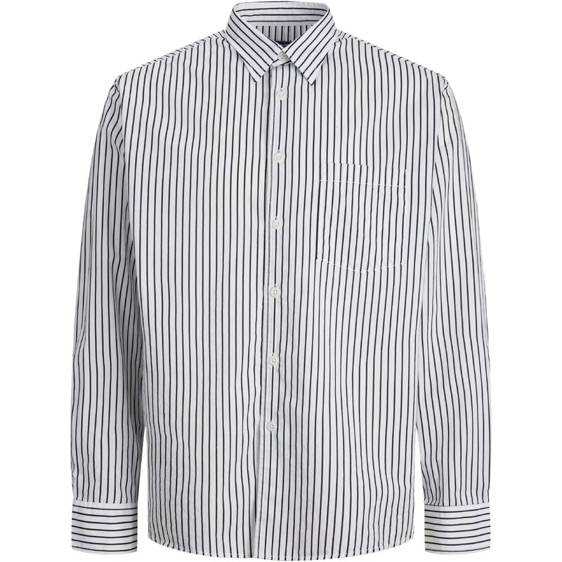 JACK & JONES Košile Bill černá / bílá