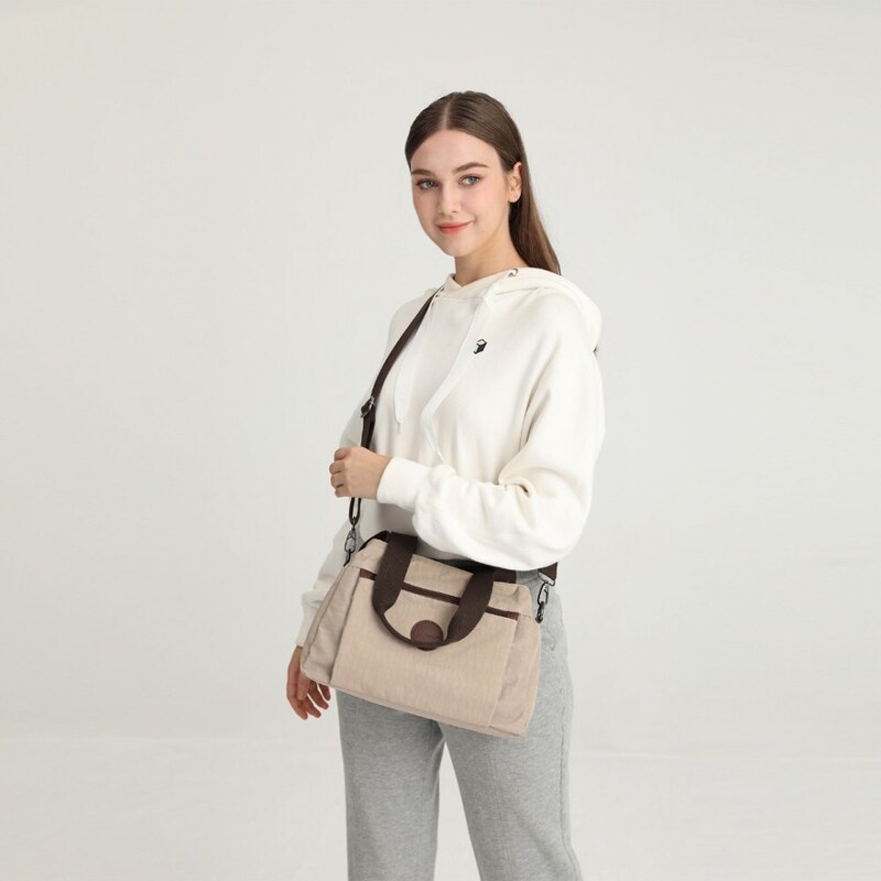 KONO voděodolná multifunkční crossbody taška EH2239 - khaki