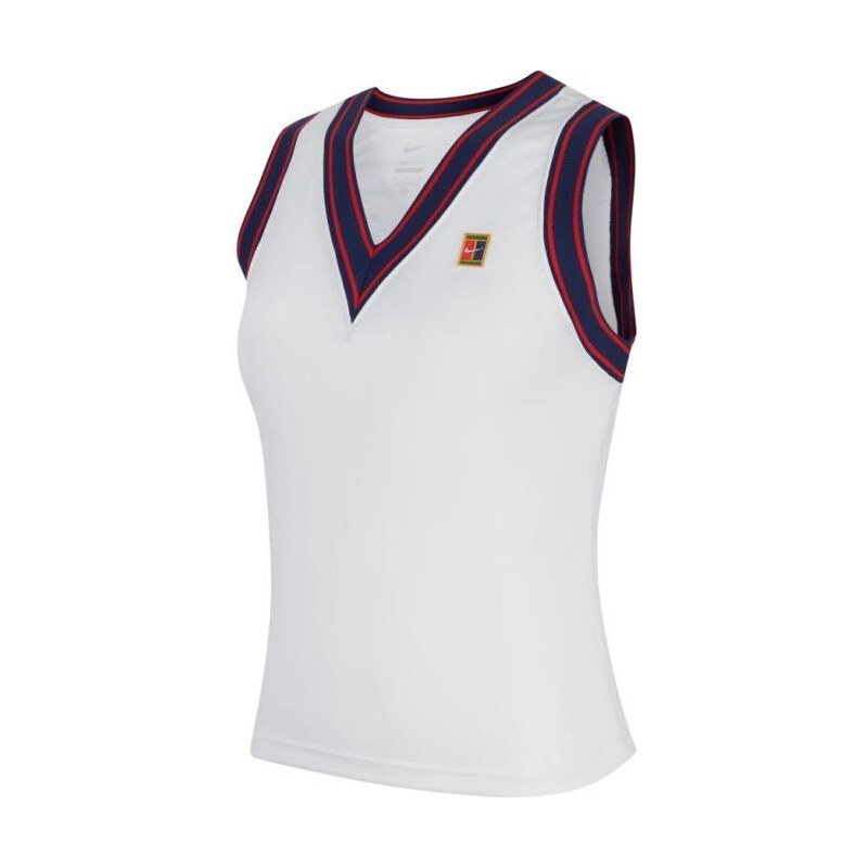 Triko tenisové Nike Court Dri Fit Slam NY Tank Velikost: 40 bílá 76669541