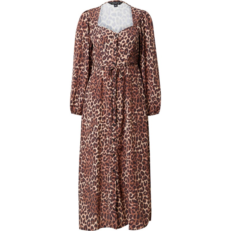 Dorothy Perkins Košilové šaty Kitty krémová / čokoládová /