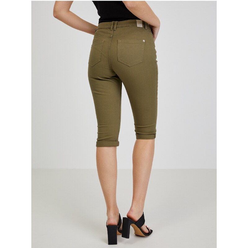 Khaki dámské capri kalhoty ORSAY - Dámské