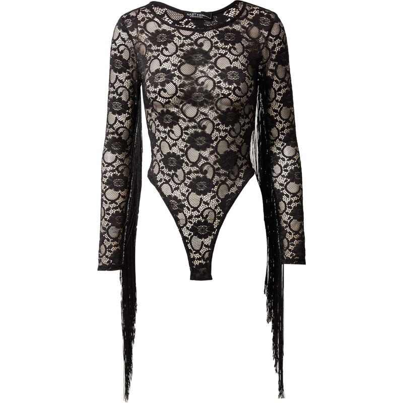Nasty Gal Tričkové body černá