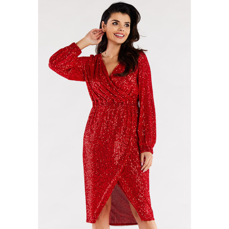 Awama Womans Dress A565 Red