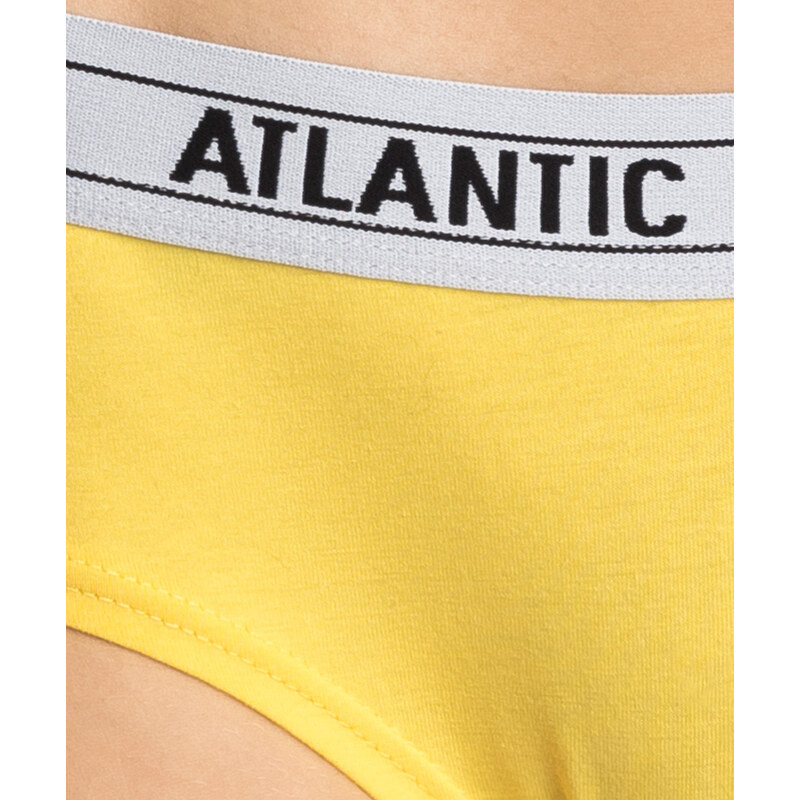 Dámské kalhotky Half Hipster ATLANTIC 3Pack - korálová, žlutá, modrá