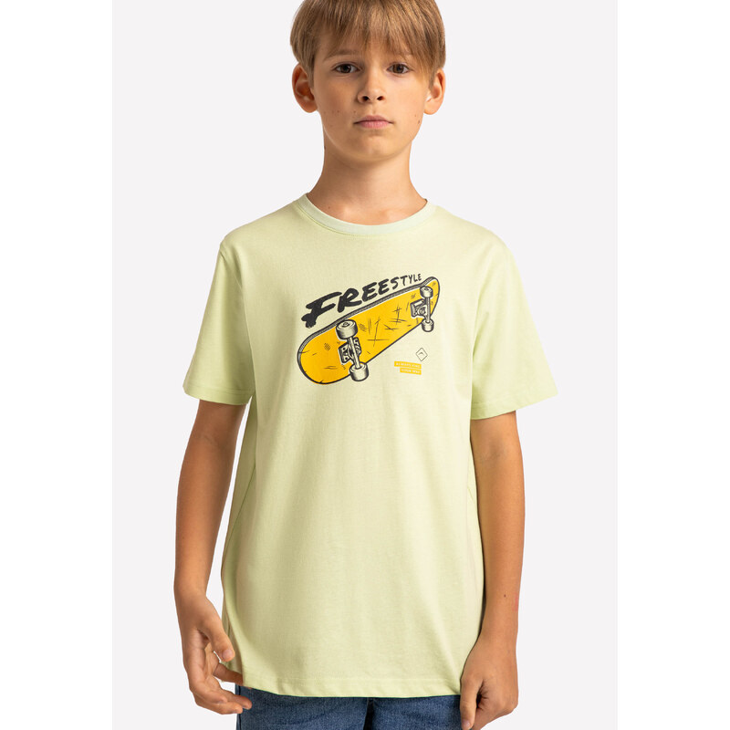 Volcano Kids's Regular T-Shirt T-Fonter Junior B02412-S22 Seledyne