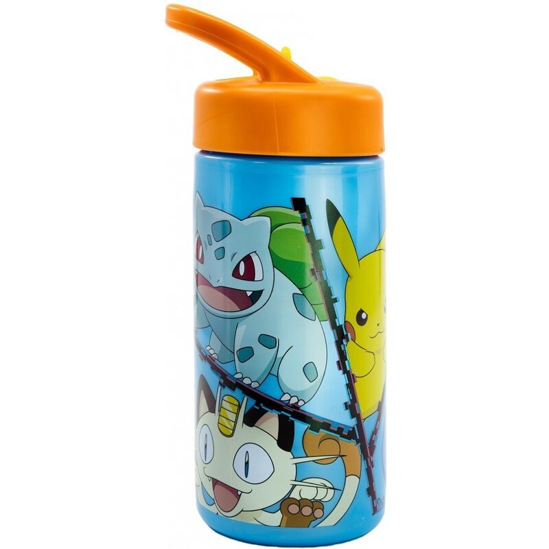 Stor Sportovní láhev na pití Pokémon s brčkem - 410 ml