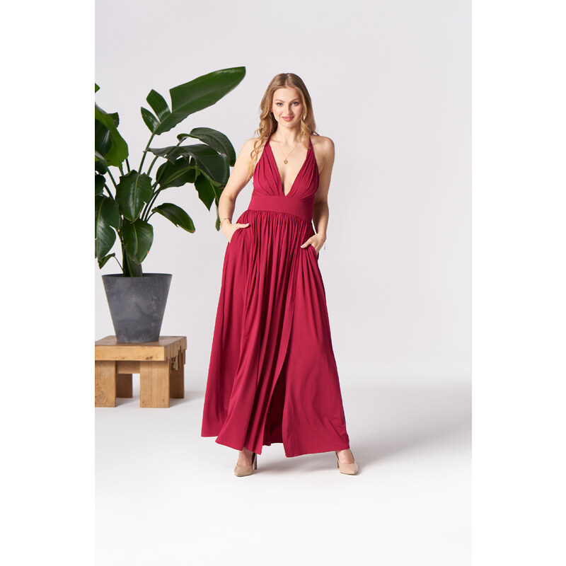 By Your Side Woman's Dress Zinnia Scarlet Sage