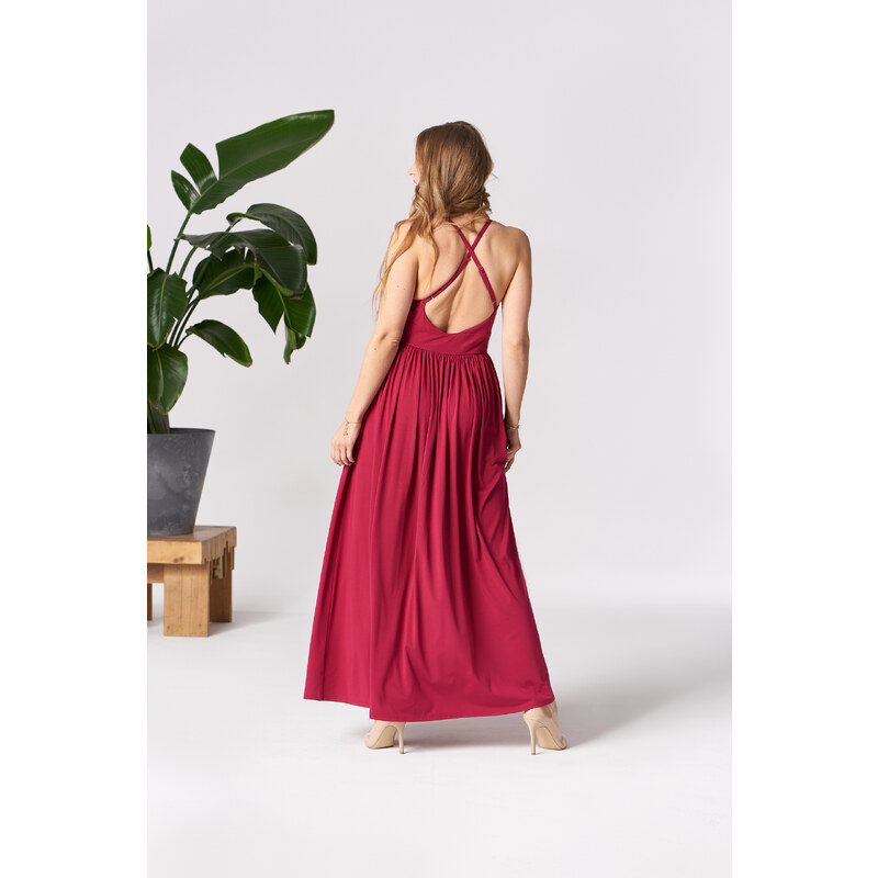 By Your Side Woman's Dress Zinnia Scarlet Sage