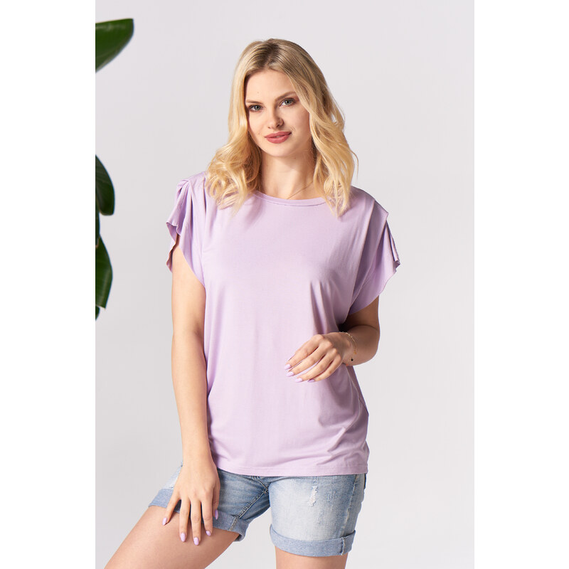 By Your Side Woman's Blouse Clover Lavender