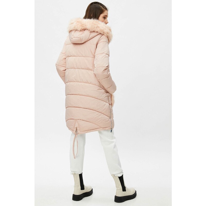 Koton Women's Pink Coat