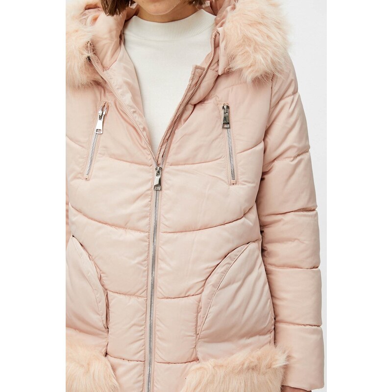 Koton Women's Pink Coat