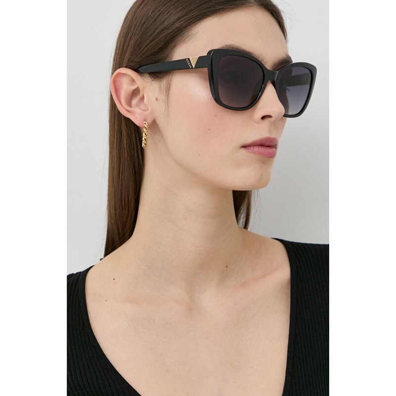 Sluneční brýle Guess dámské, černá barva, GU7600_5501B