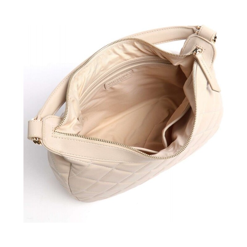 VALENTINO bags Ocarina large prošívaná kabelka krémová