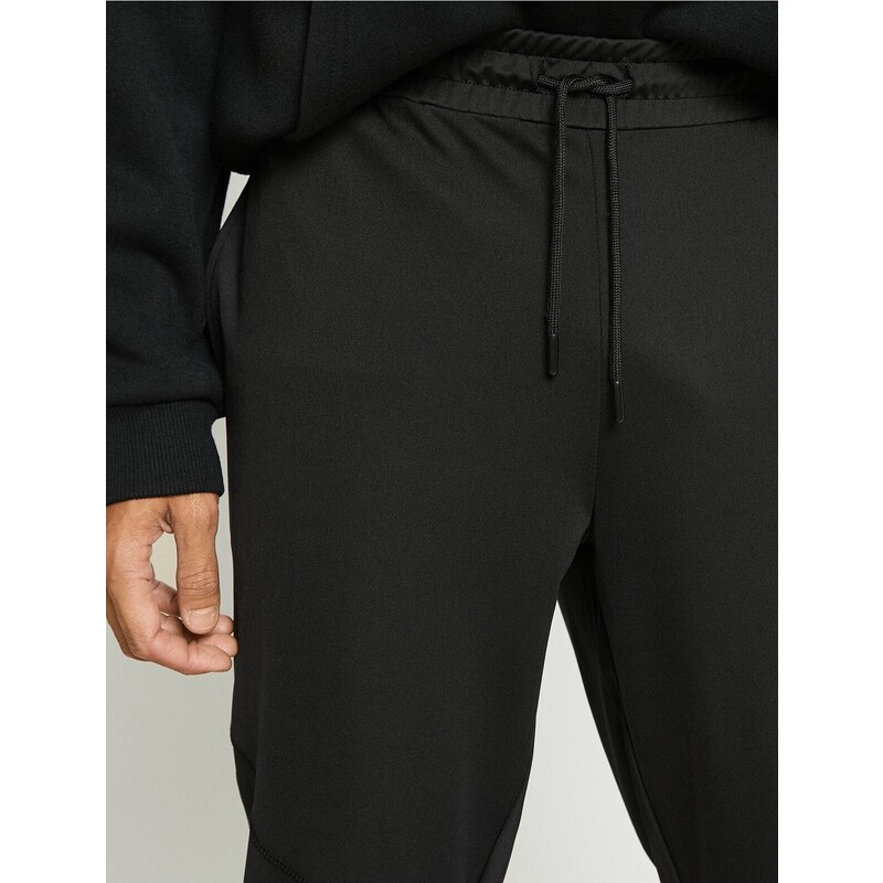 Koton Basic Jogger Sweatpants Slogan Printed Stitching Detail.