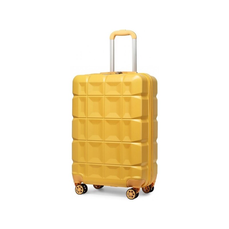KONO Cestovní kufr - medium ABS plastový žlutý