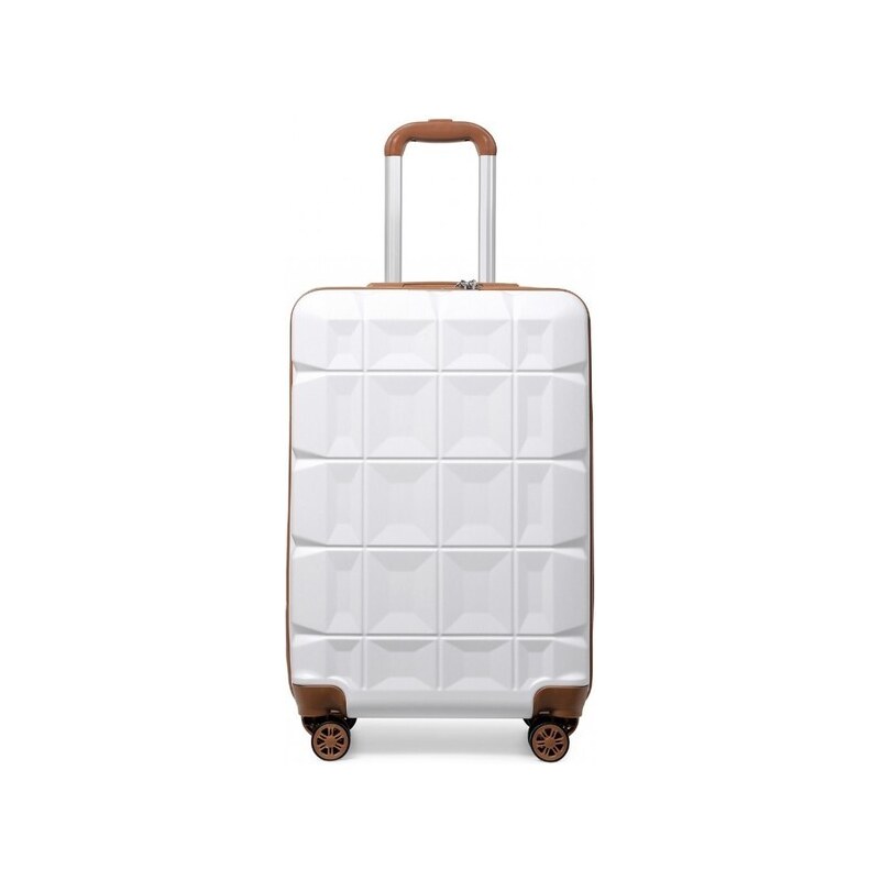 KONO Cestovní kufr - malý ABS plastový bílý