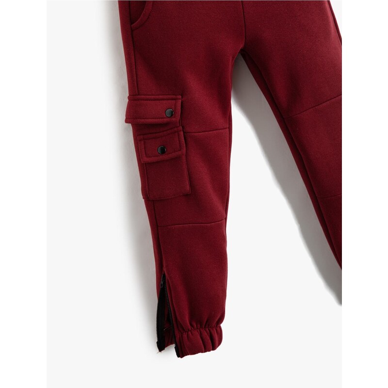 Koton Jogger Pants With Thick Flap, Pocket Detailed, Zippered Legs.