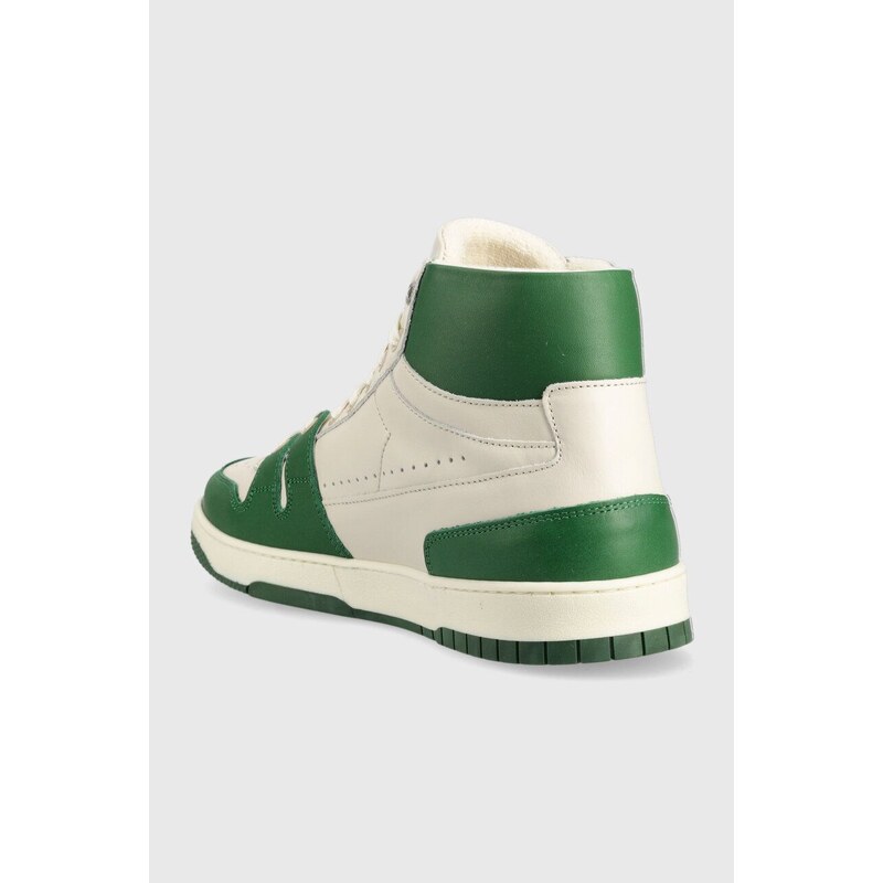 Kožené sneakers boty Mercer Amsterdam The Brooklyn High zelená barva