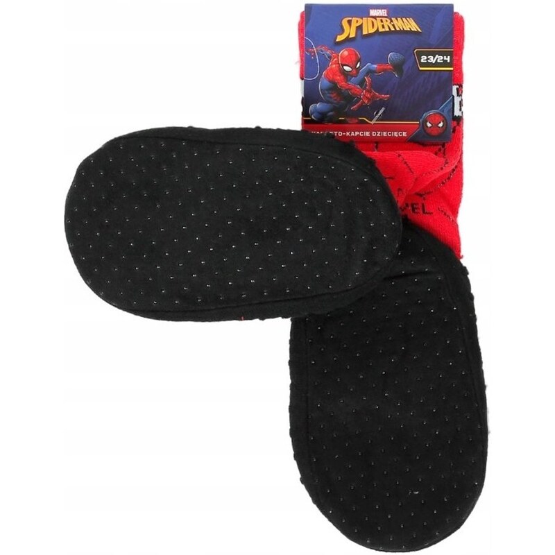 E plus M Dětské / chlapecké protiskluzové ponožky s nopky / papuče Spiderman - MARVEL