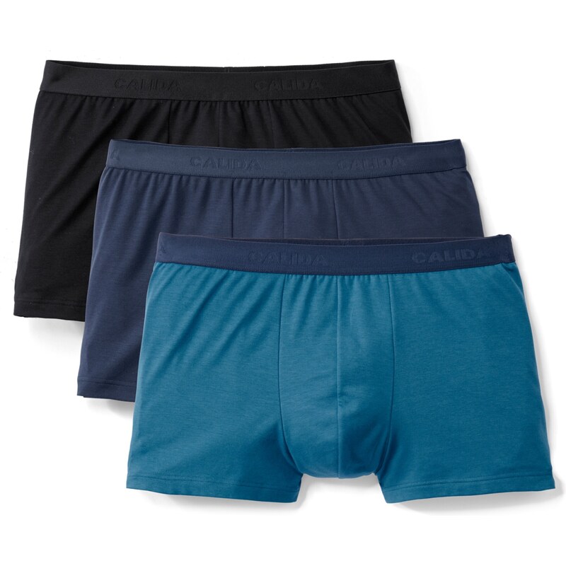 CALIDA Boxerky marine modrá / azurová modrá / černá