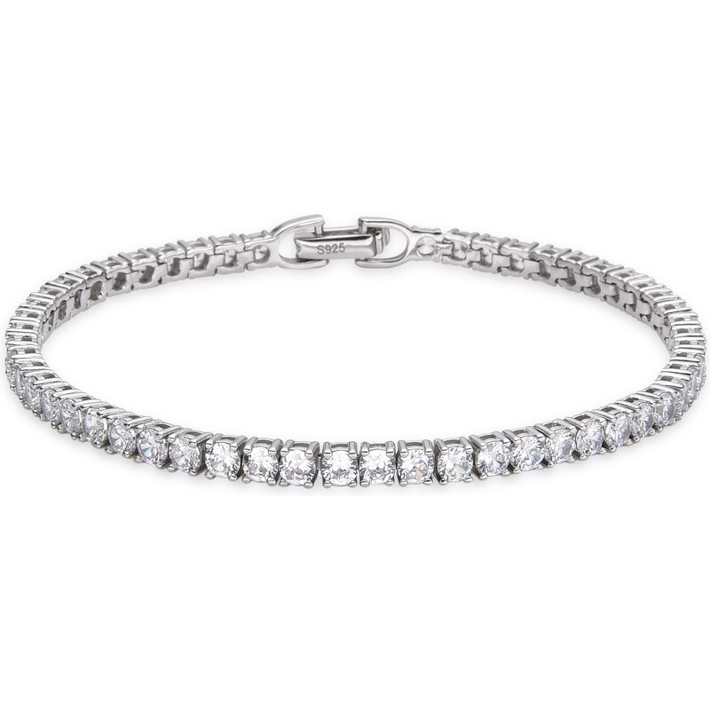 Olivie Stříbrný tenisový 17cm/3mm náramek 7276 76726383