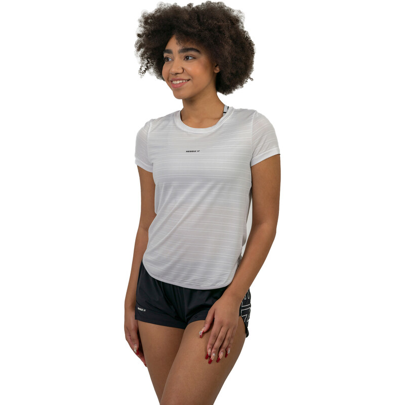 NEBBIA FIT Activewear tričko “Airy” 438 White